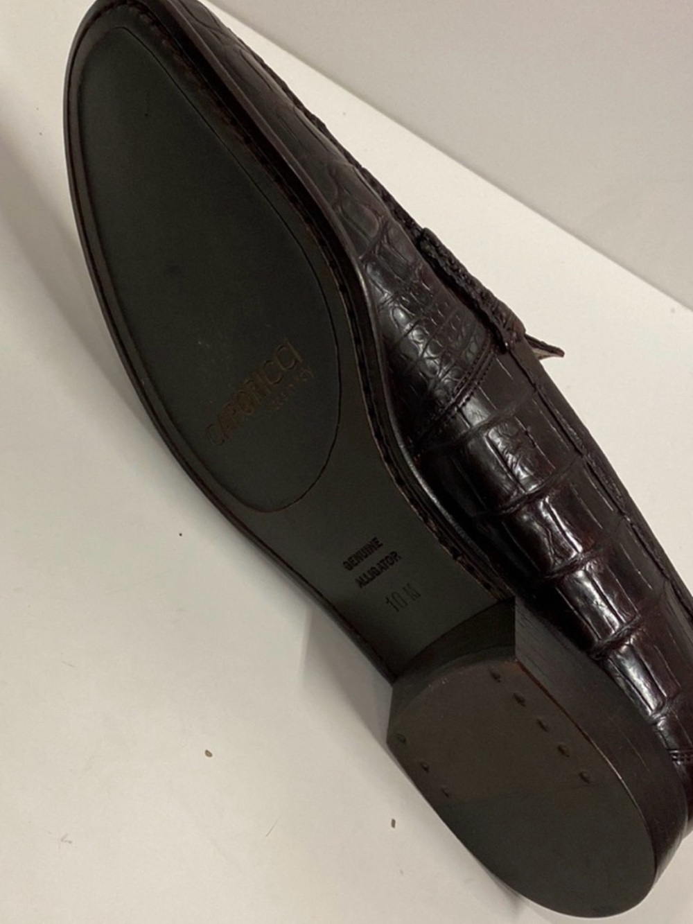 Caporicci 9961 Gold genuine alligator Leather Slip-On Loafers made 100% in Italy - Picture 4 of 12